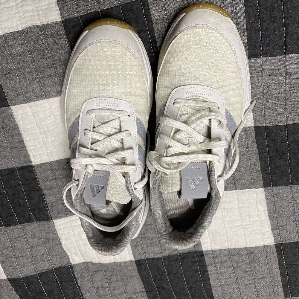 Adidas Light Gray and White Golf shoes